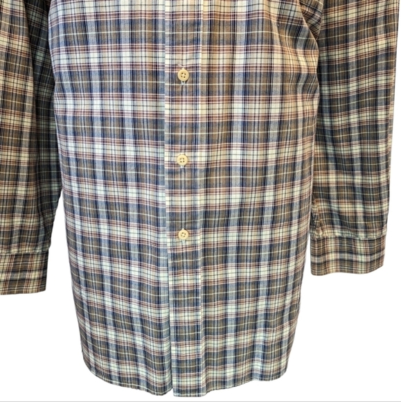 TOMMY Hilfiger tan plaid button down shirt 4XLT - Picture 3 of 8